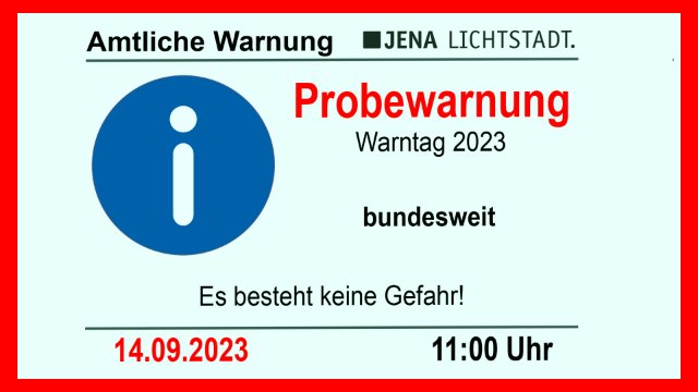 Probewarnung zum bundesweiten Warntag 2023