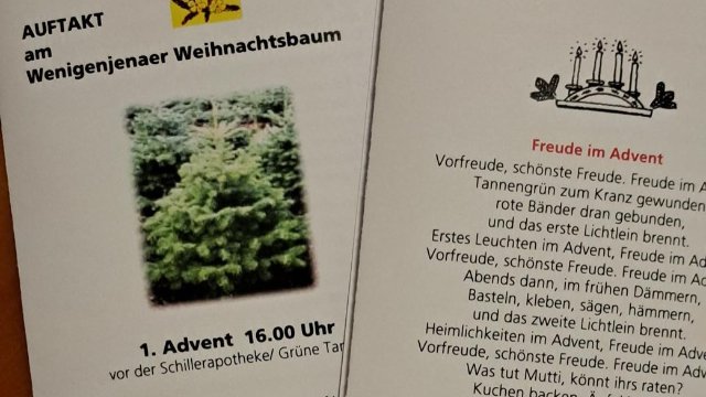 AUFTAKT am Wenigenjenaer Weihnachtsbaum