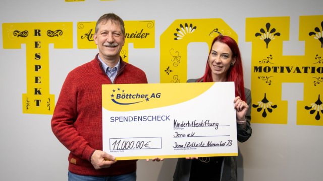 Böttcher AG unterstützt Kinderhilfestiftung Jena e.V. 