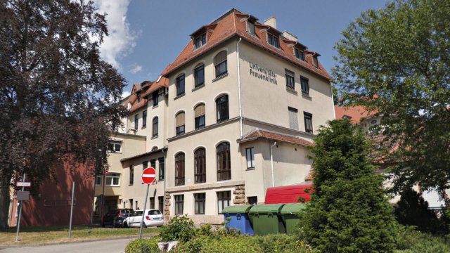 Temporäre Flüchtlingsunterkunft des Landes in ehemaliger Jenaer Frauenklinik   