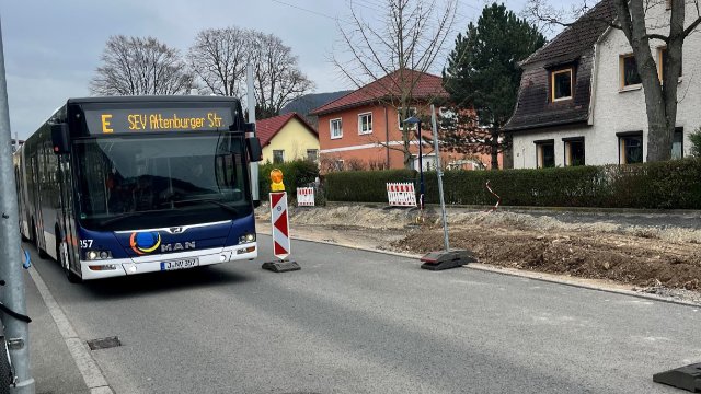 Schienenersatzverkehr mit geänderter Route 