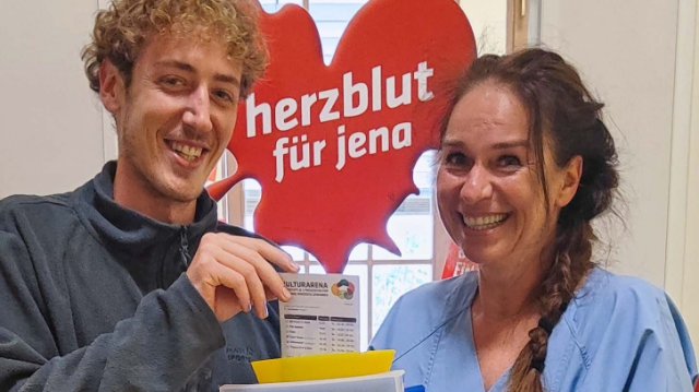 Mit Blutspende zur Kulturarena Jena