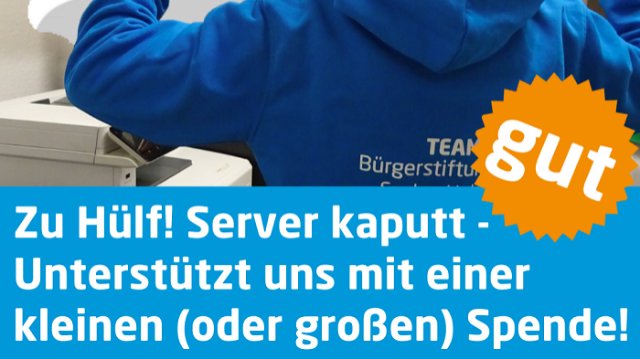 Hilferuf der Bürgerstiftung