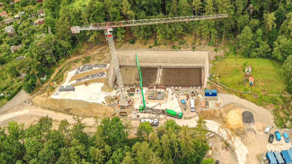 Bodenplatte für Hochbehälter Schweizerhöhe betoniert