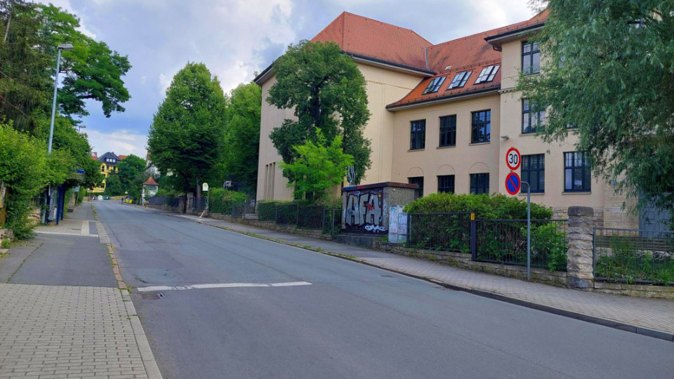 Tiefbauarbeiten in der Friedrich-Engels-Straße