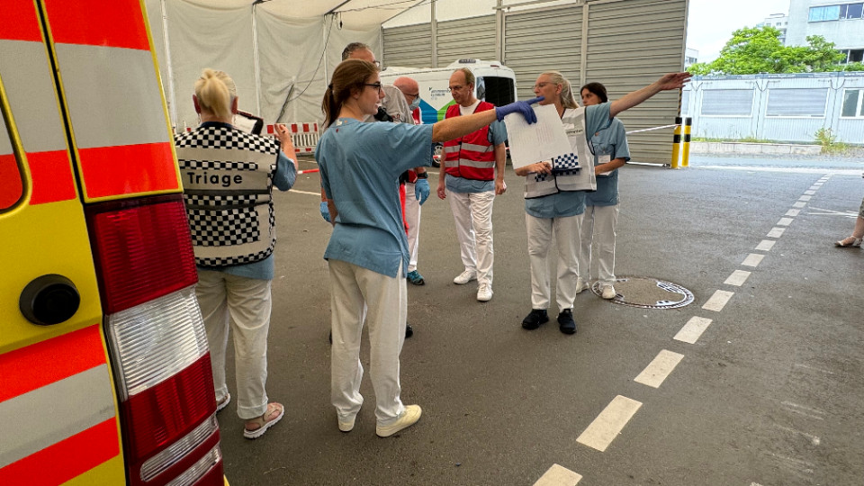 Verletzte des Straßenbahnunfalls medizinisch versorgt