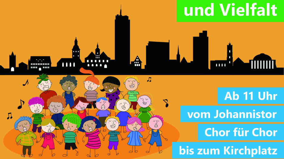 Jenaer Chöre singen entlang der Johannisstraße 