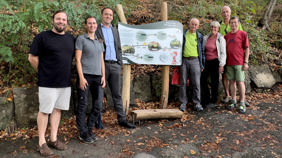 Neue Infotafeln am „Saurierpfad“