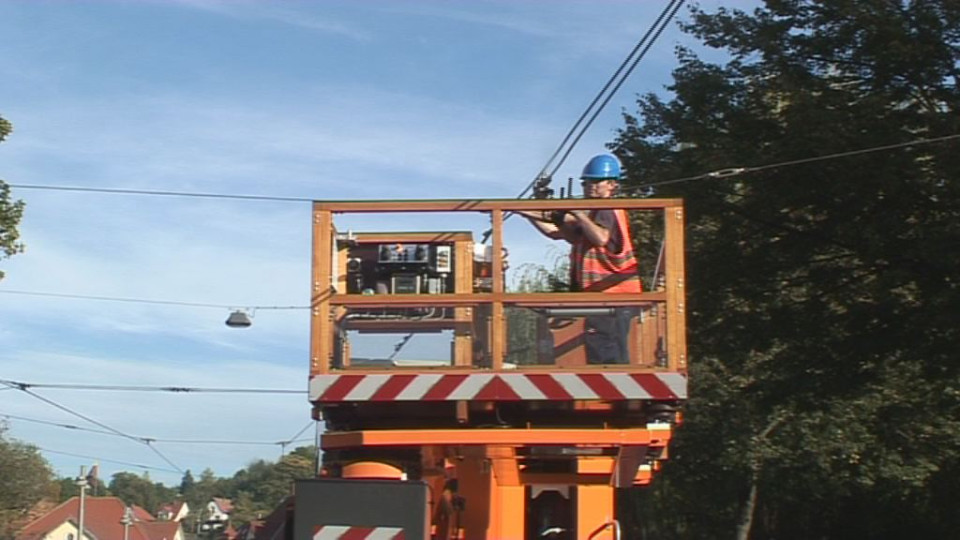 Jena-Nord: Abend- und Nachtarbeiten an Oberleitungen