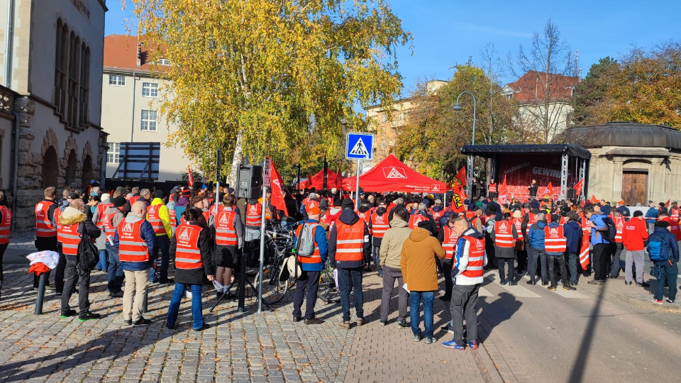 IG Metall Jena-Saalfeld und Gera rief zu Streik auf