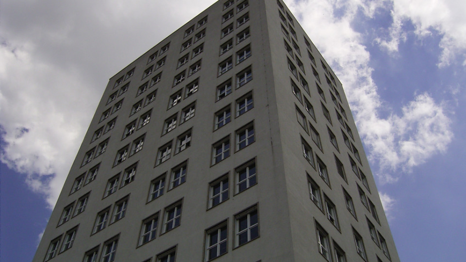 Animationen am Jenoptik-Hochhaus