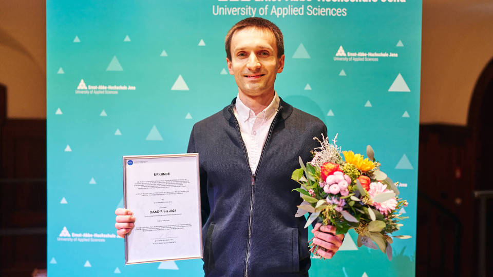 DAAD-Preis der EAH Jena geht an Doktoranden Aliaksei Kobylinskiy