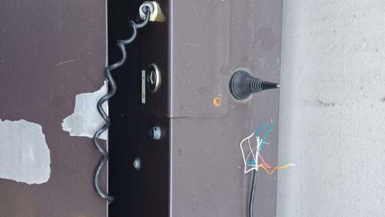 Markttoilette beschädigt