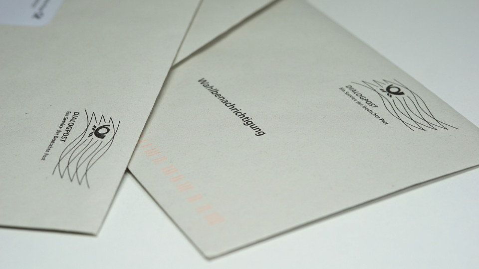 Wahlbenachrichtigungen werden in dieser Woche zugestellt