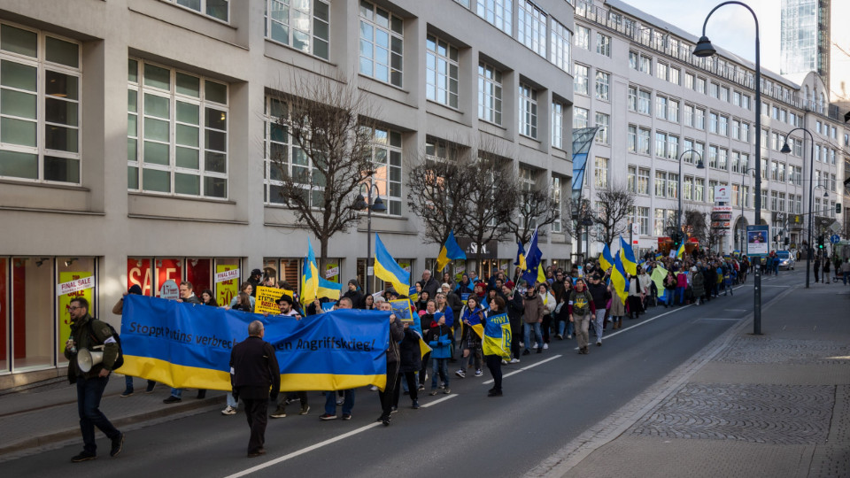 Ukraine-Demo auf dem Holzmarkt