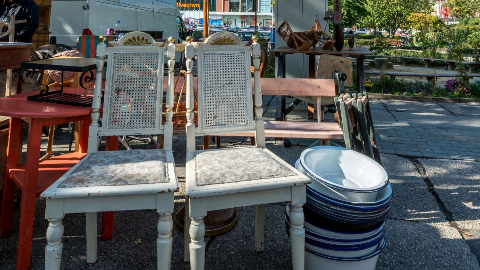 Trödelmarkt in der Innenstadt