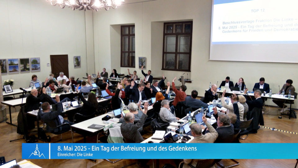 Stadtrat beschließt Förderung für Gedenkveranstaltungen zum 8. Mai