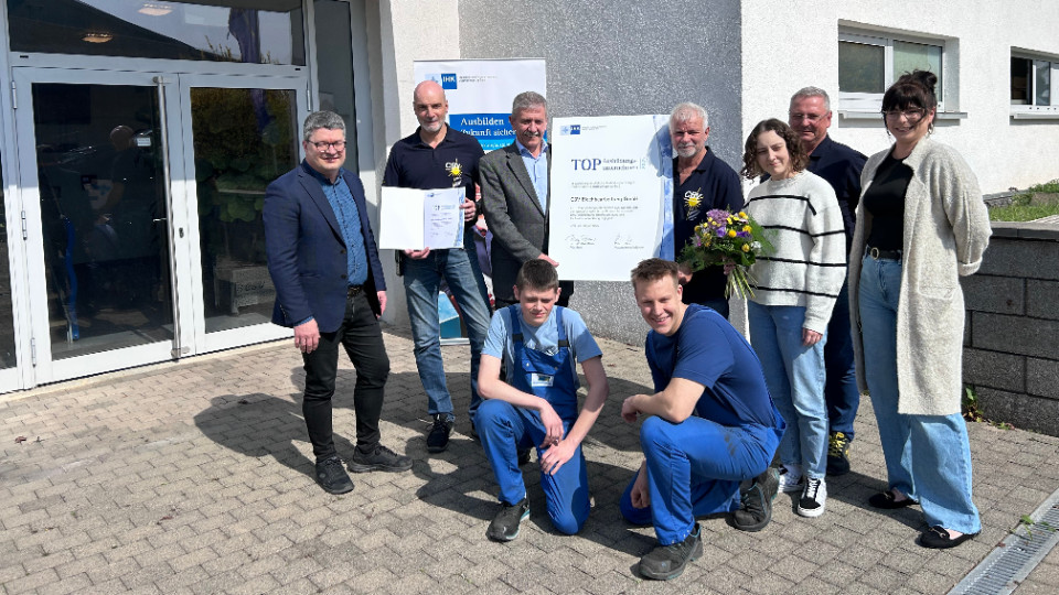 CBV Blechbearbeitung GmbH ist TOP-Ausbildungsunternehmen
