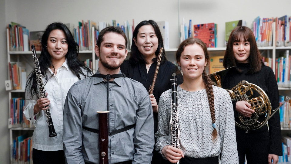 Bläserquintett beim Stadtteilkonzert in Winzerla