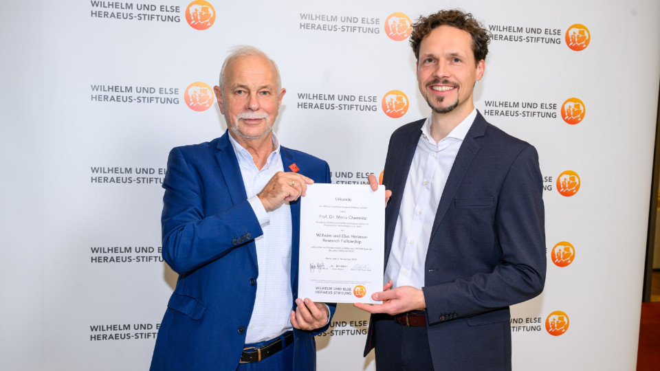 Fellowship für Jenaer Physiker Mario Chemnitz