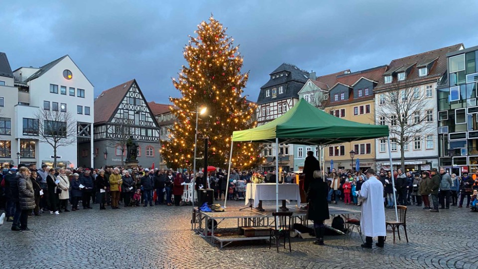 Christvesper auf dem Jenaer Marktplatz Christvesper auf dem Jenaer Marktplatz