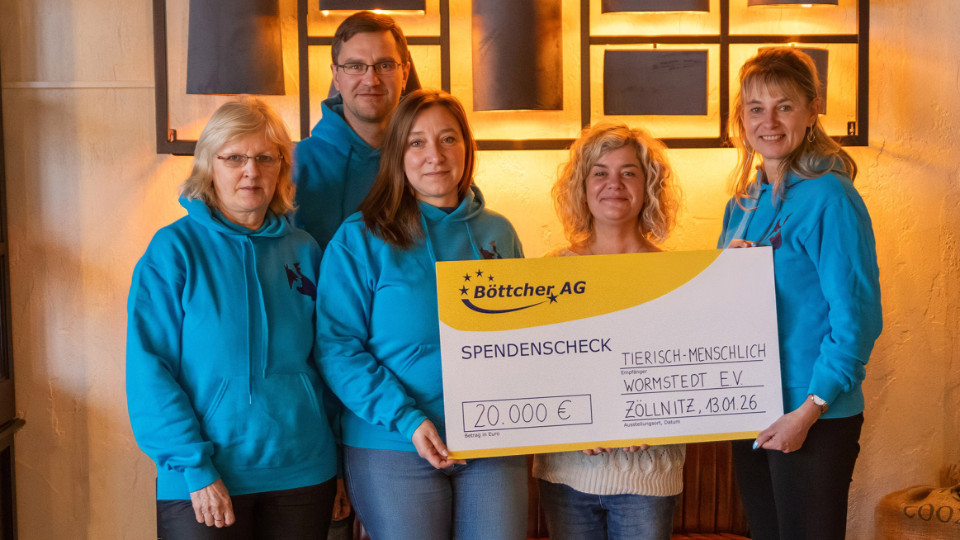 Böttcher AG spendet 20.000 Euro für tiergestützte Therapie