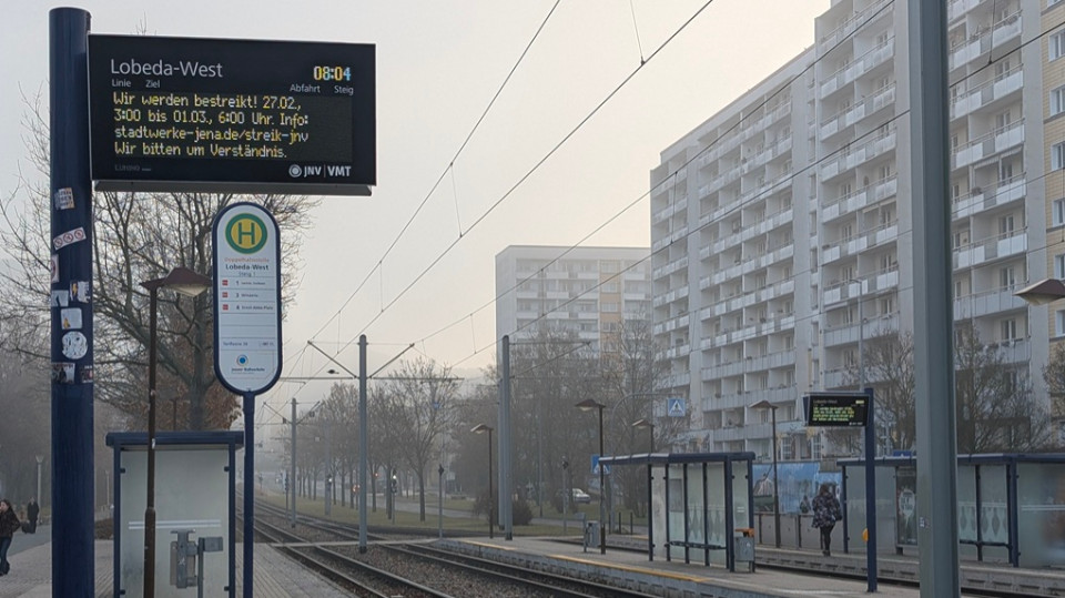 Samstag: Bislang kein Notverkehr im Jenaer Nahverkehr möglich