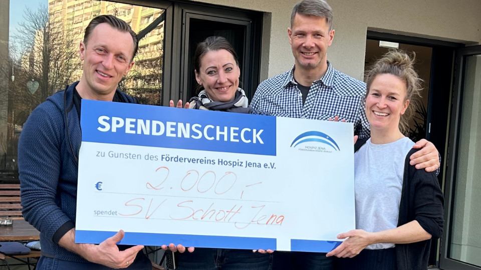 SV SCHOTT Jena e.V. unterstützt Hospiz in Jena