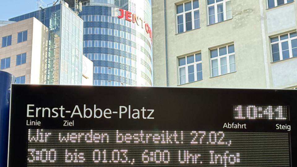 Notverkehr im Jenaer Nahverkehr läuft weitgehend stabil