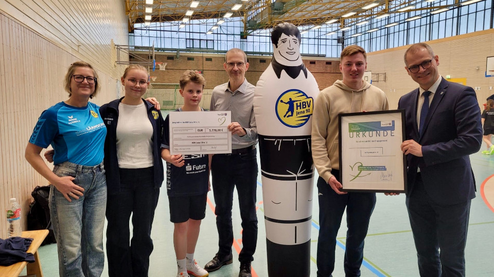 Förderung des Jungtrainer-Projektes des HBV Jena 90 