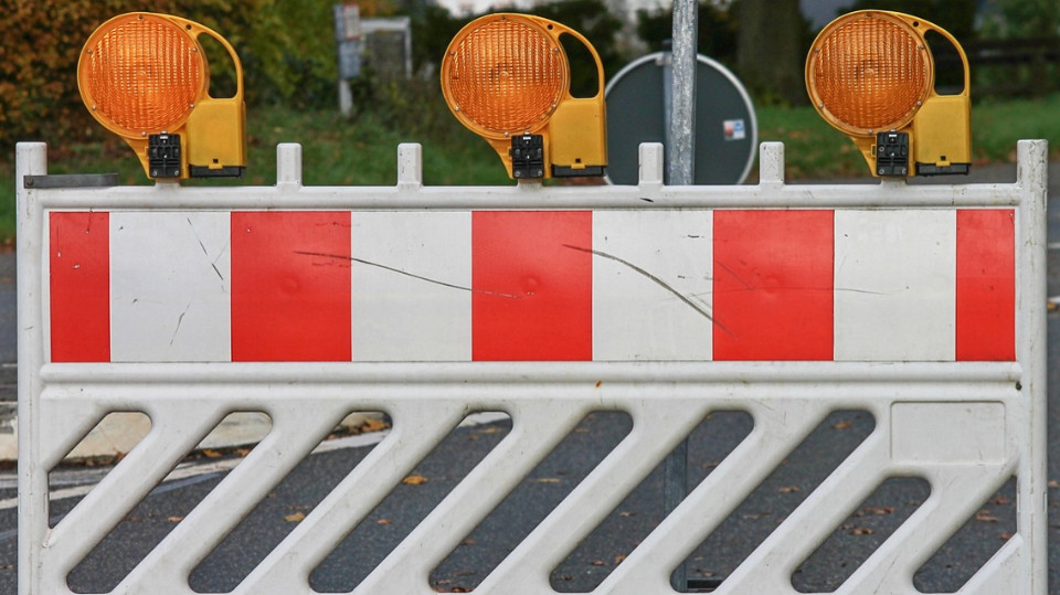 Vollsperrung der Schmiedehäuser Straße in Camburg
