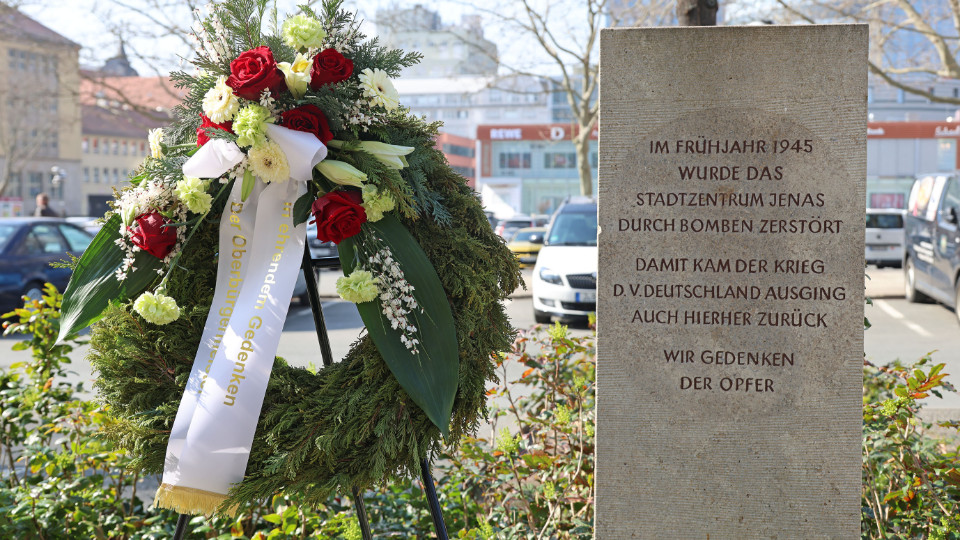 Gedenken an die Bombardierung Jenas