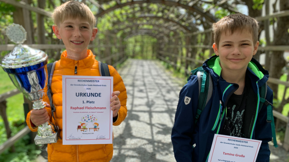 Golmsdorfer Schüler gewinnt Rechenmeisterfinale