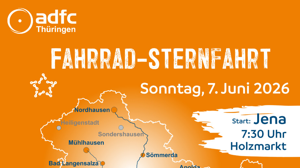 Fahrrad Sternfahrt des ADFC Thüringen nach Erfurt