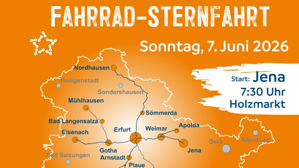 Mit dem Rad nach Erfurt: Thüringer Sternfahrt des ADFC 