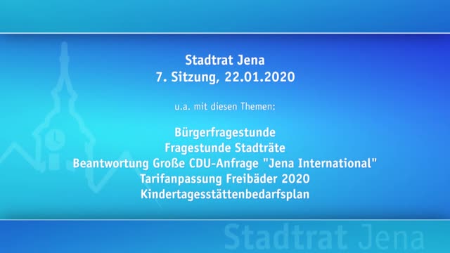Stadtratssitzung vom 22.01.2020