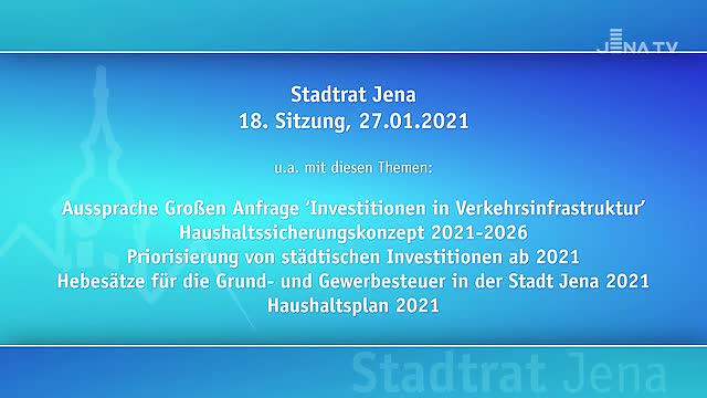 Stadtratssitzung vom 27.01.2021