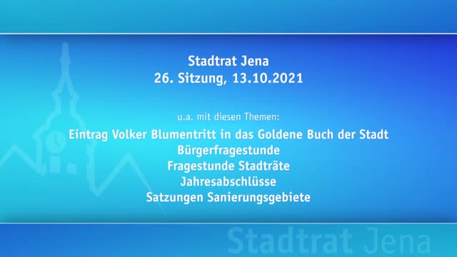 Stadtratssitzung vom 13.10.2021 