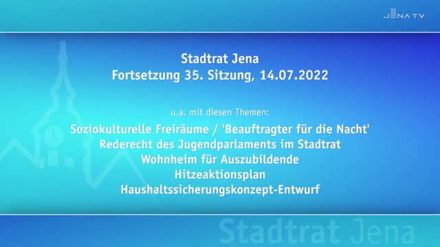 Stadtratssitzung vom 14.07.2022 