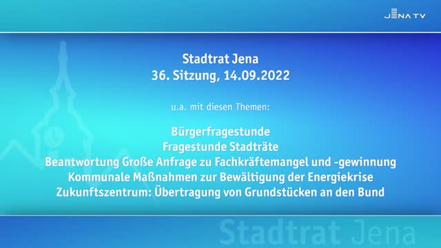 Stadtratssitzung vom 14.09.2022