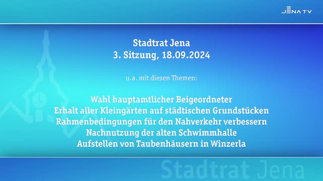 Stadtratssitzung vom 18.09.2024 