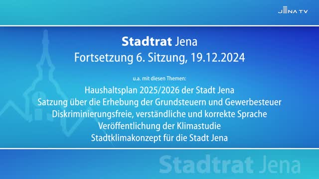 Stadtratssitzung vom 19.12.2024 