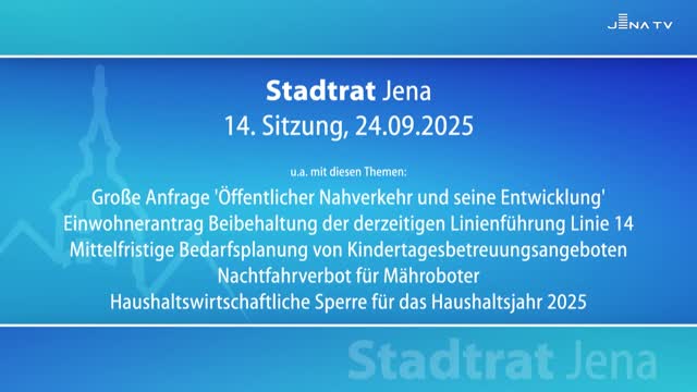 Stadtratssitzung vom 24.09.2025 Stadtratssitzung vom 24.09.2025