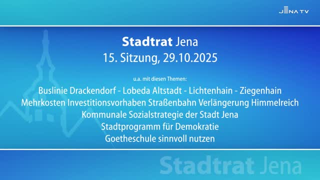 Stadtratssitzung vom 29.10.2025 Stadtratssitzung vom 29.10.2025