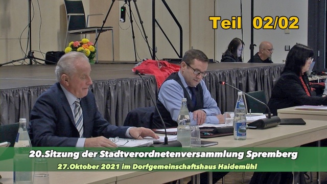 20.Stadtverordnetenversammlung am 27.10.2021  Teil 2