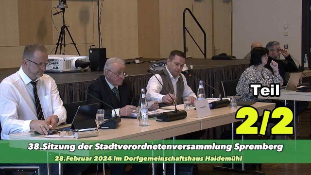 38. Sitzung der Stadtverordnetenversammlung Spremberg 2/2