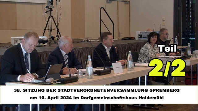 39. Sitzung der Stadtverordneten von Spremberg 2-2
