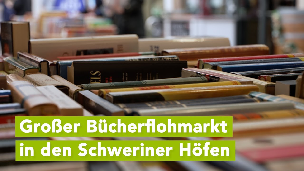 Schwerin: Großer Bücherflohmarkt im Brunnenhof