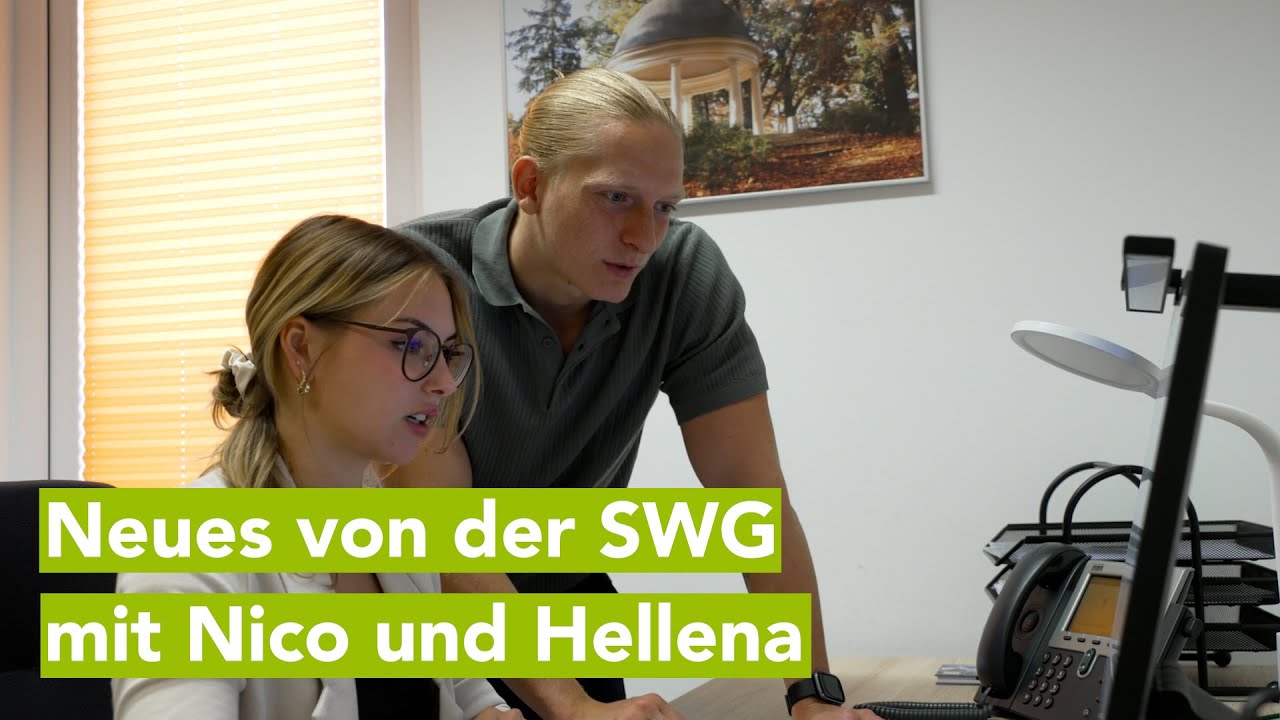 Mit Nico und Hellena bei der Schweriner Wohnungsbaugenossenschaft