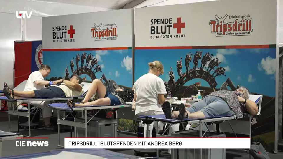 Tripsdrill: Blutspenden mit Andrea Berg